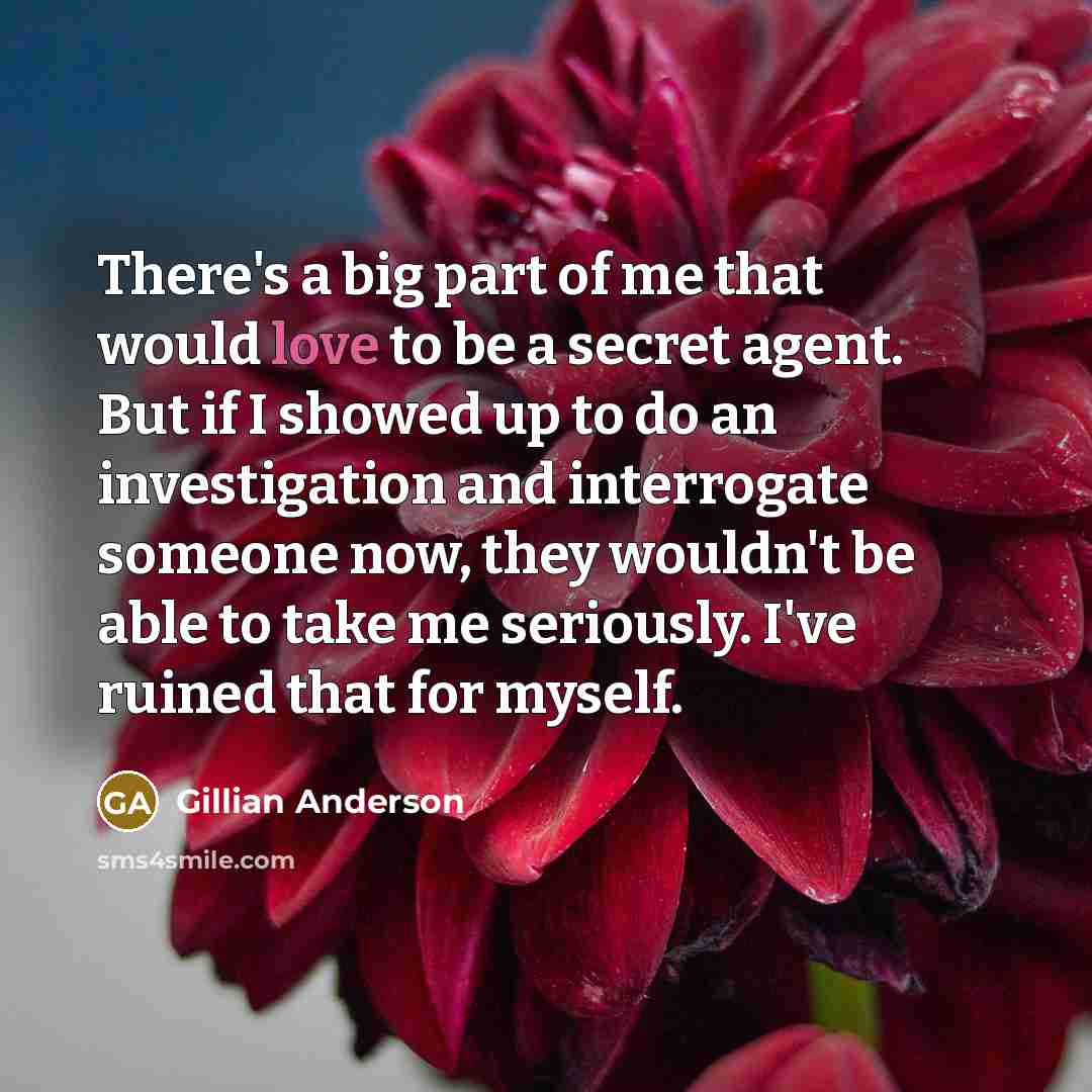 “There's a big part of me that would love to…” quote by Gillian Anderson