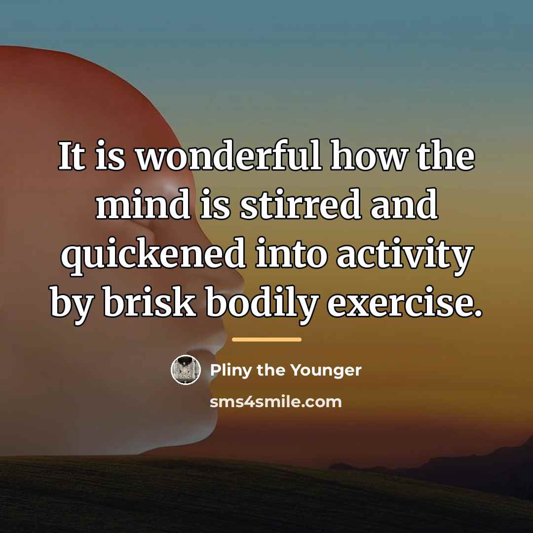 “It is wonderful how the mind is stirred and quickened…” quote by Pliny the Younger