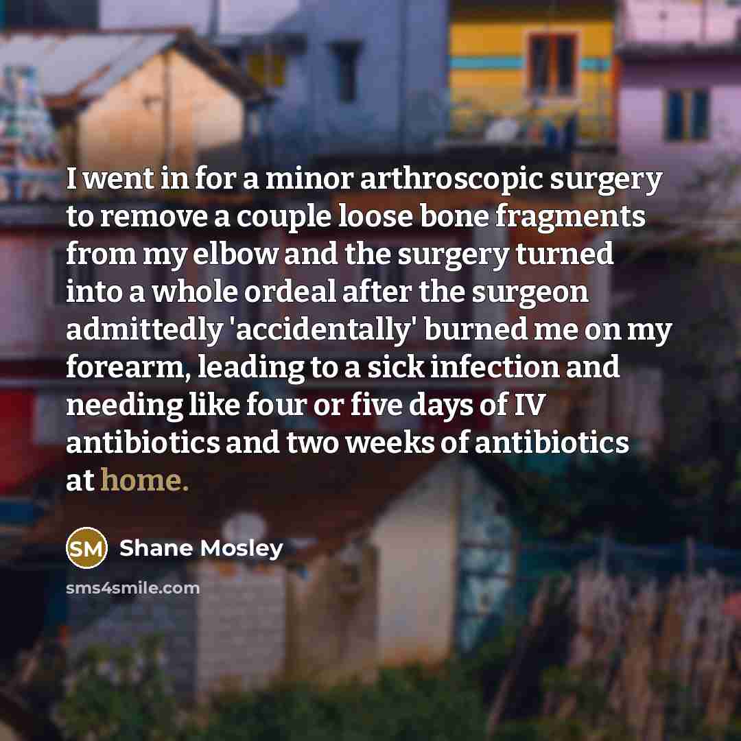 “I went in for a minor arthroscopic surgery to remove…” quote by Shane Mosley
