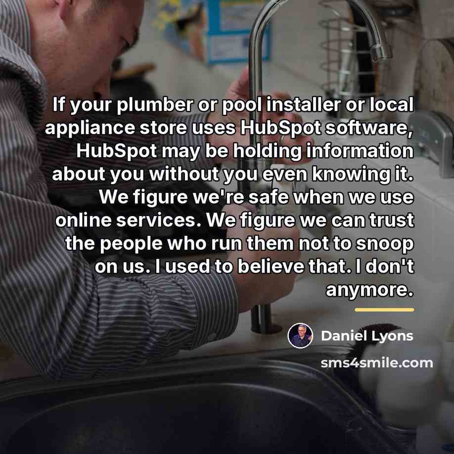 “If your plumber or pool installer or local appliance store…” quote by Daniel Lyons
