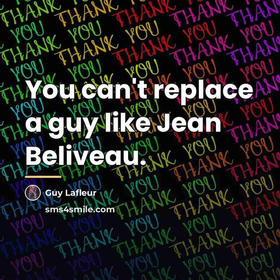 “You can't replace a guy like Jean Beliveau.…” quote by Guy Lafleur