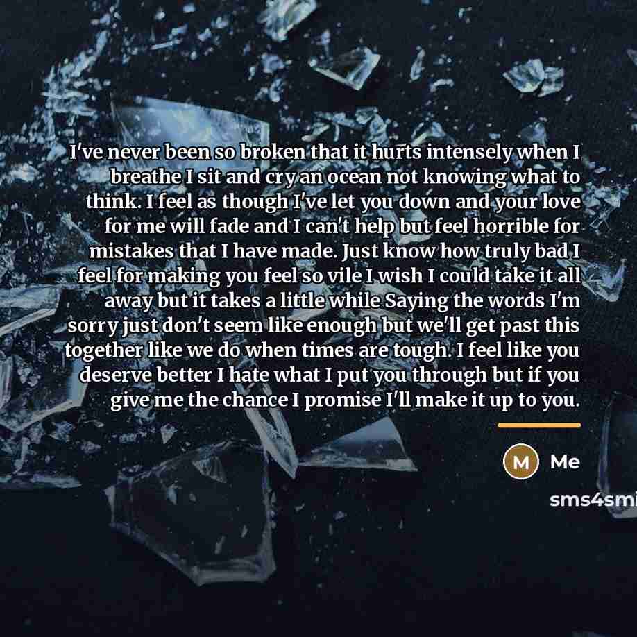 “I've never been so broken that it hurts intensely when…” quote by Me