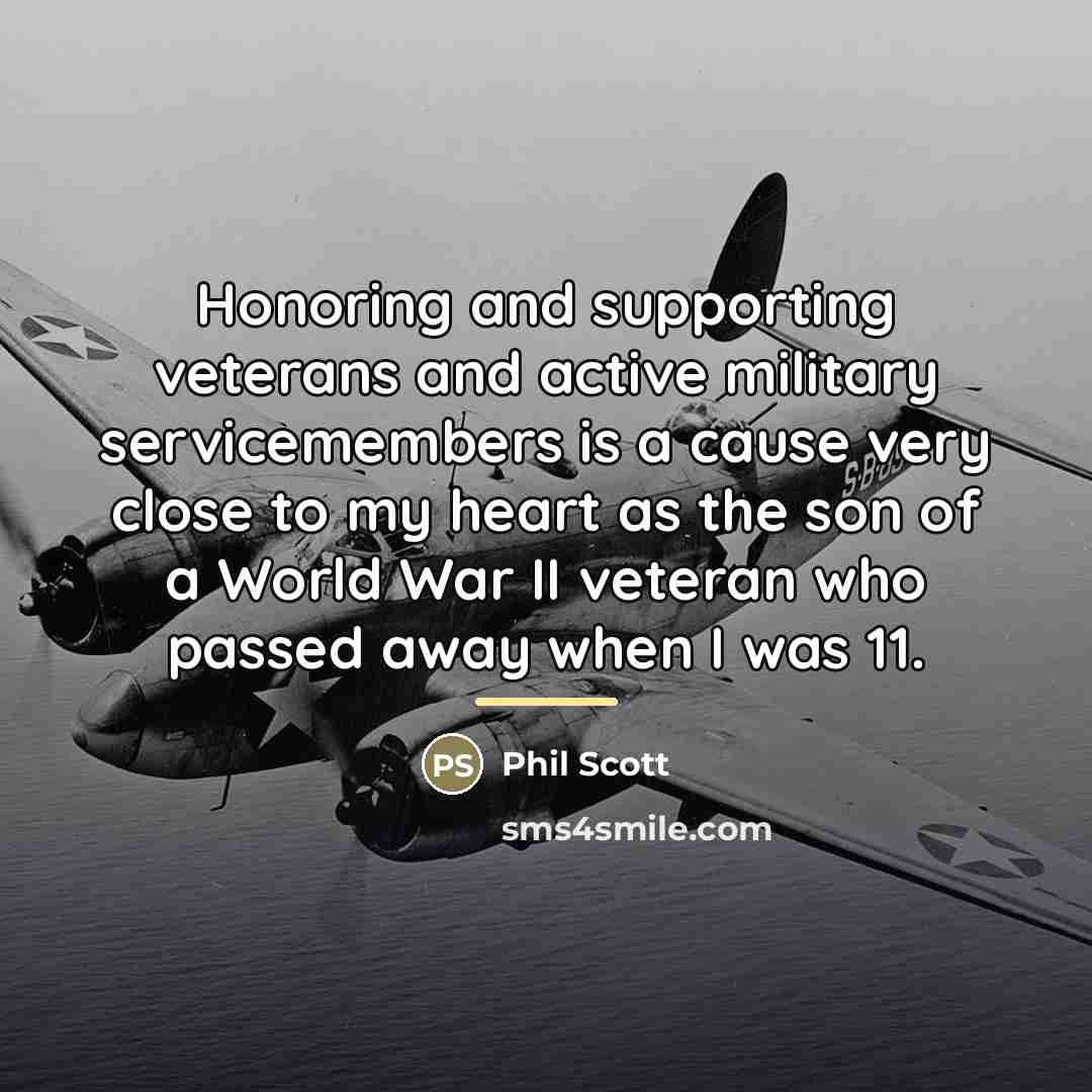 “Honoring and supporting veterans and active military servicemembers is a…” quote by Phil Scott