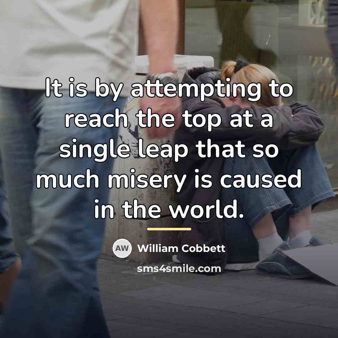 “It is by attempting to reach the top at a…” quote by William Cobbett