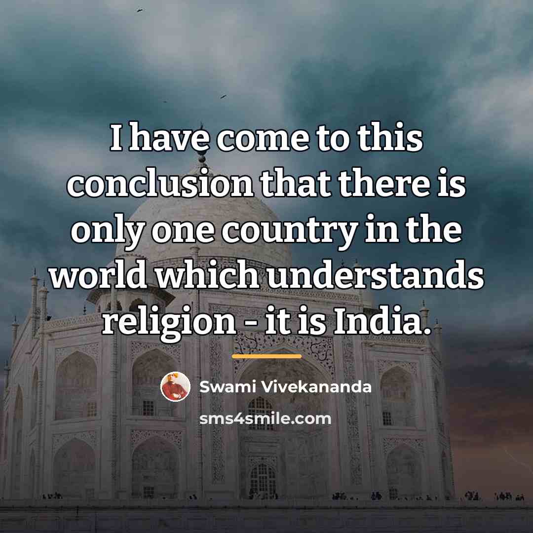 “I have come to this conclusion that there is only…” quote by Swami Vivekananda