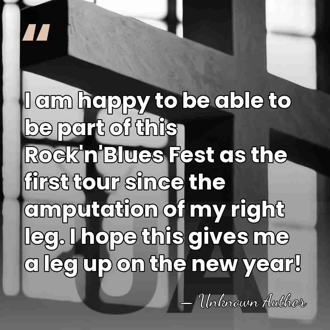 I am happy to be able to be part of this Rock'n'Blues&hellip; - Leslie West
