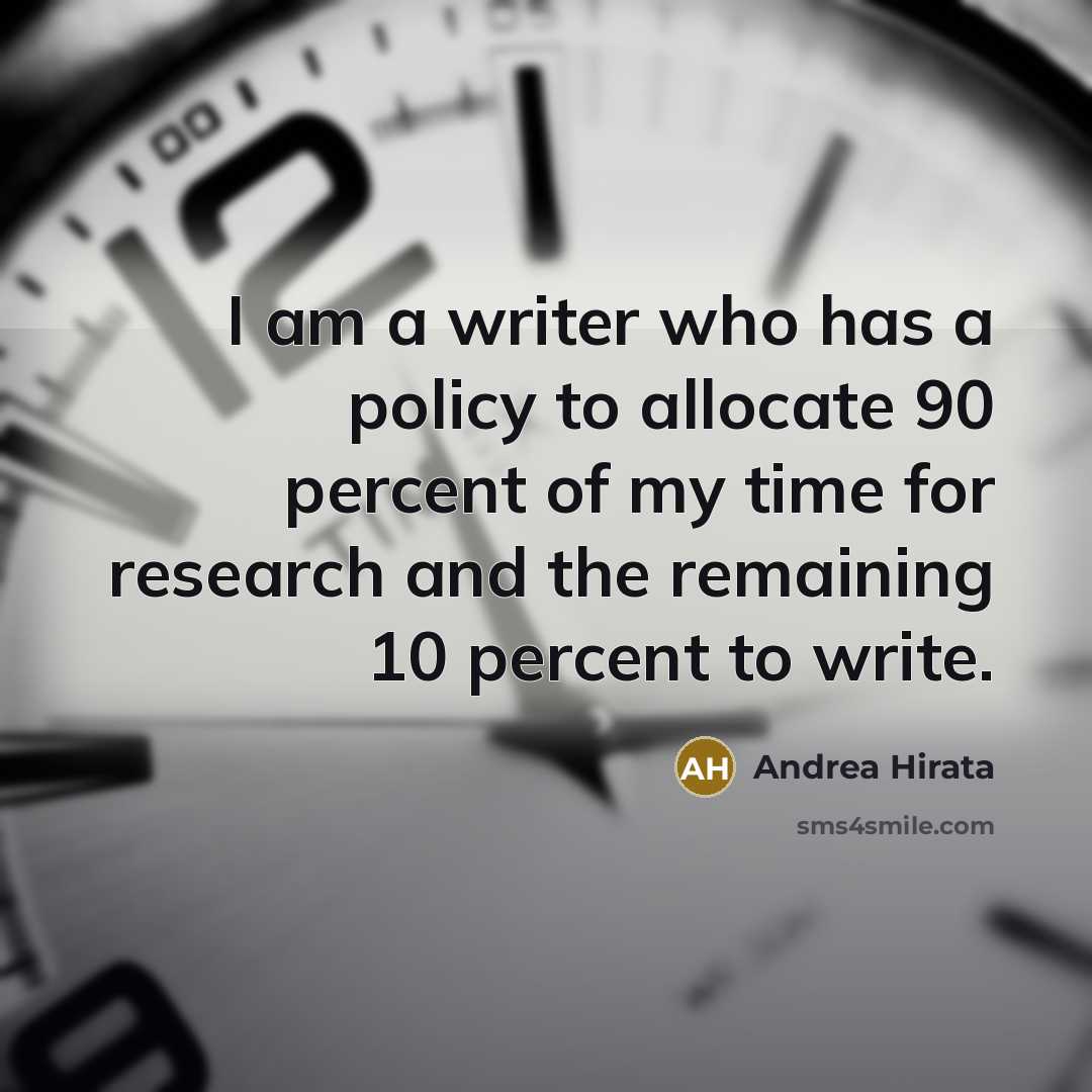 “I am a writer who has a policy to allocate…” quote by Andrea Hirata