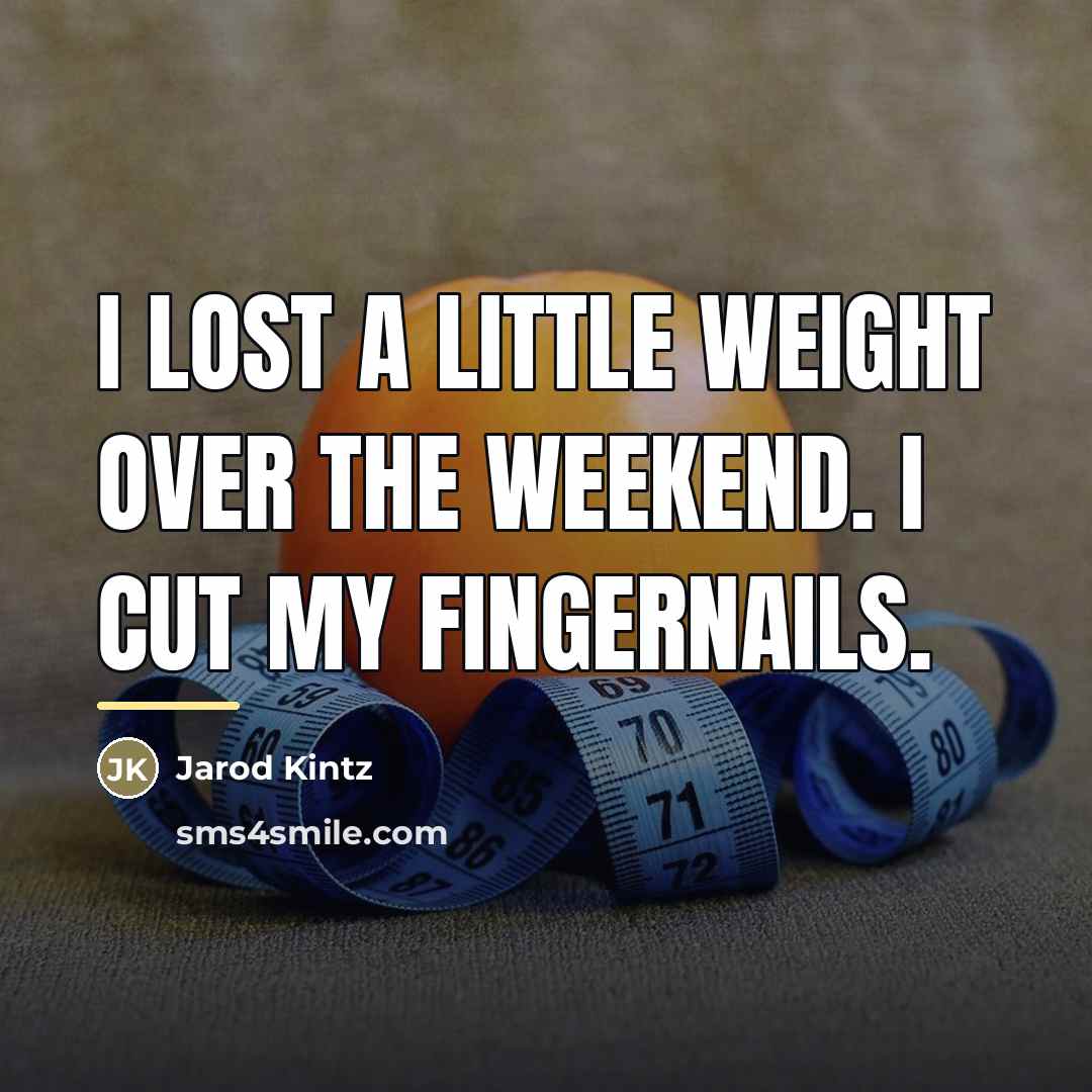 “I lost a little weight over the weekend. I cut…” quote by Jarod Kintz