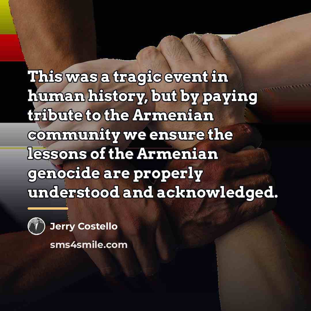 “This was a tragic event in human history, but by…” quote by Jerry Costello