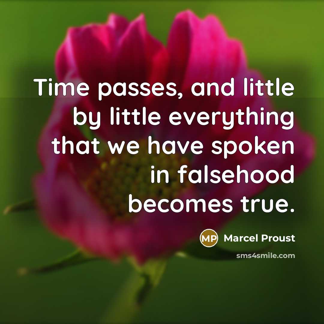 “Time passes, and little by little everything that we have…” quote by Marcel Proust