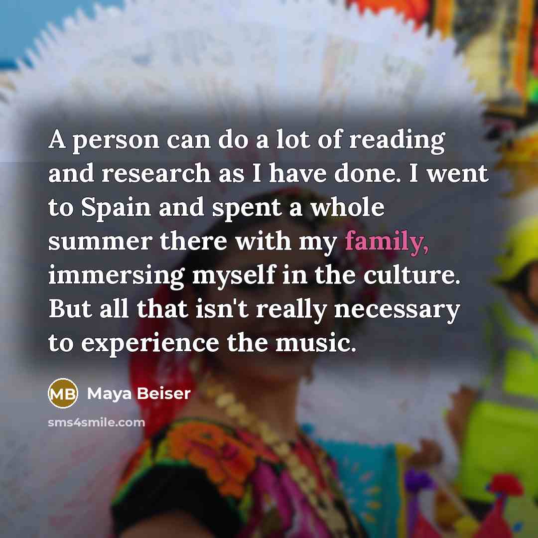 “A person can do a lot of reading and research…” quote by Maya Beiser