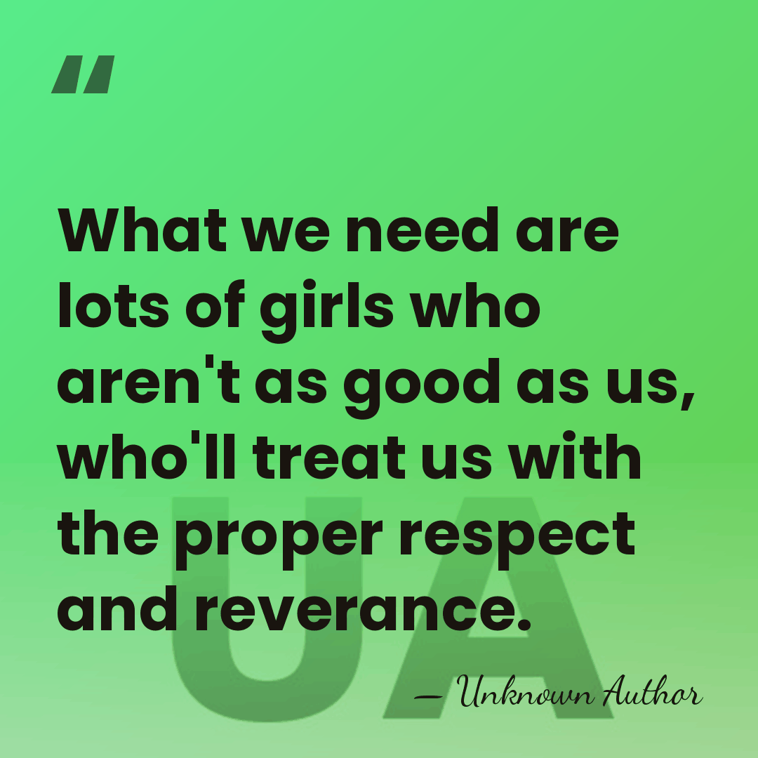 What we need are lots of girls who aren't as good as&hellip; - David Norwood