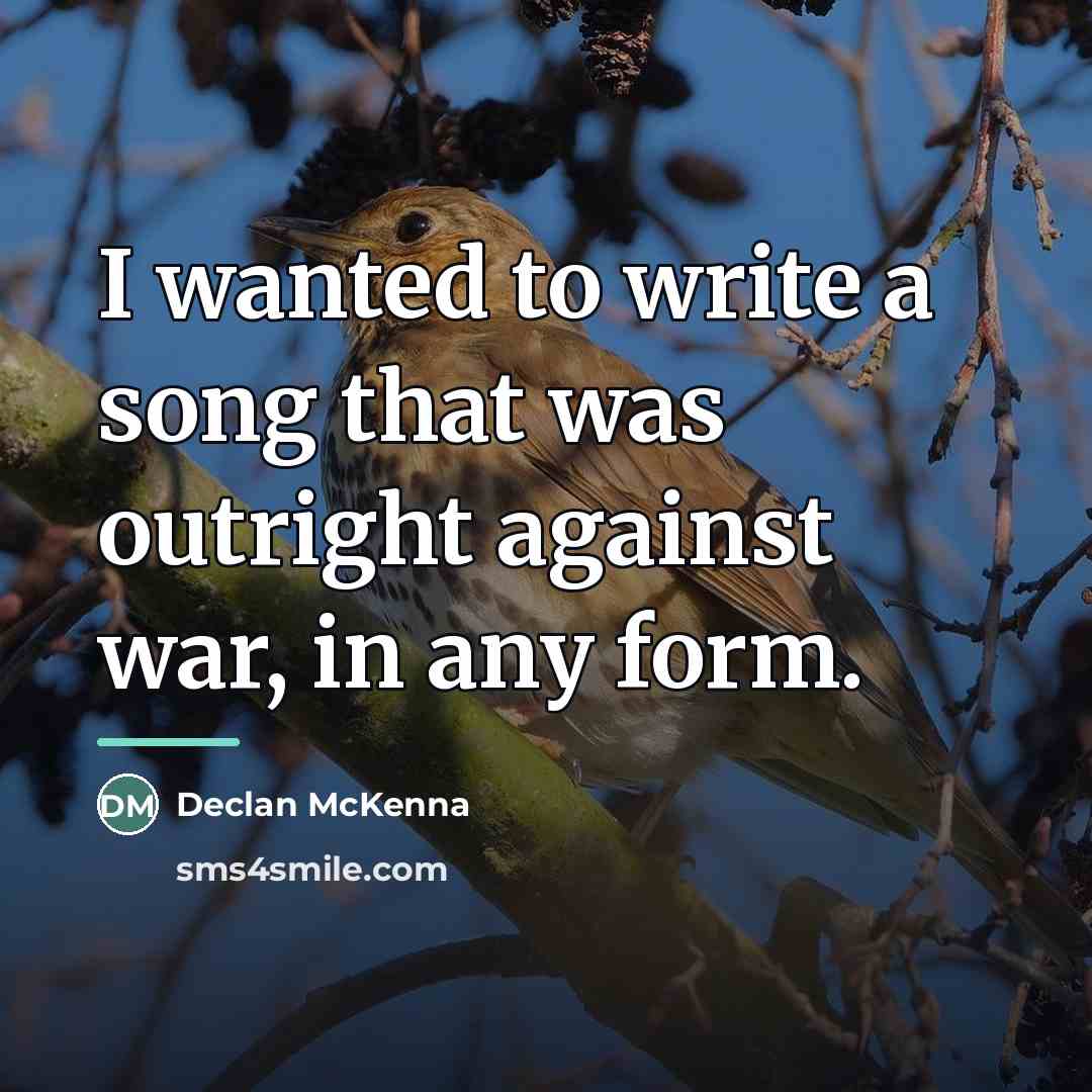 “I wanted to write a song that was outright against…” quote by Declan McKenna