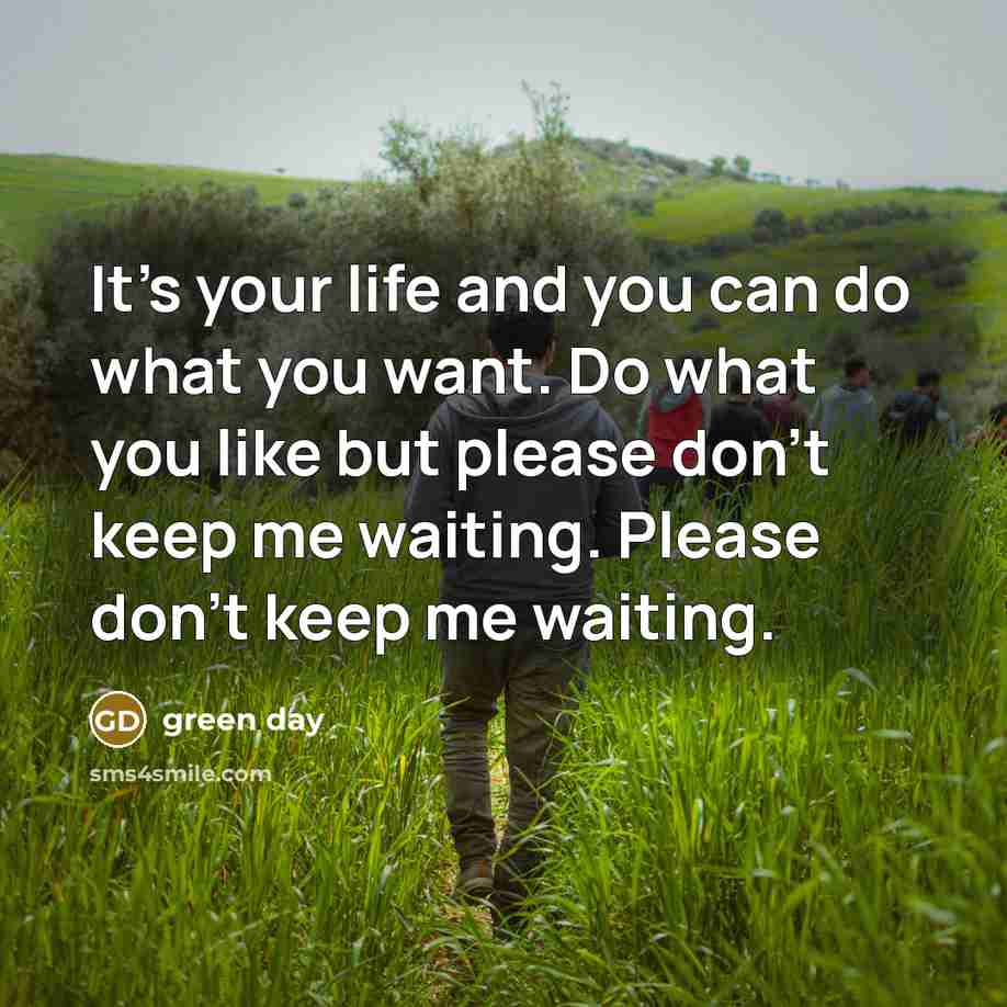 “It's your life and you can do what you want.…” quote by Green Day