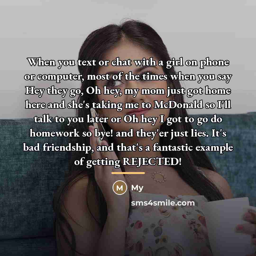 “When you text or chat with a girl on phone…” quote by My
