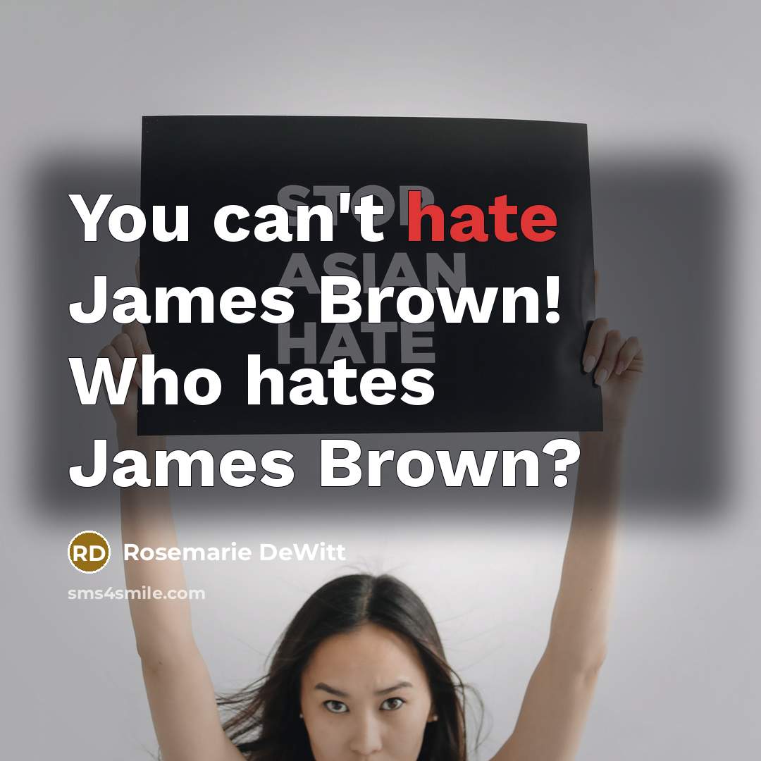 “You can't hate James Brown! Who hates James Brown?…” quote by Rosemarie DeWitt