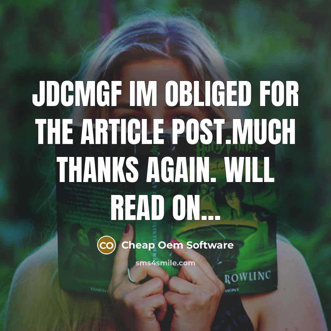 “JdcMGf Im obliged for the article post.Much thanks again. Will read on...” quote by Cheap Oem Software