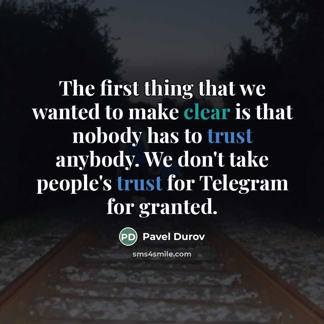 “The first thing that we wanted to make clear is…” quote by Pavel Durov