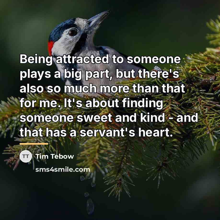 “Being attracted to someone plays a big part, but there's…” quote by Tim Tebow