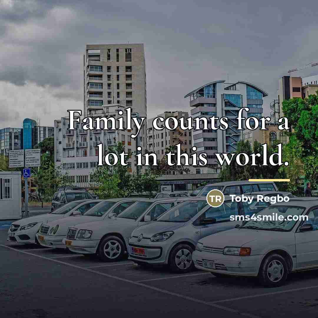 “Family counts for a lot in this world.…” quote by Toby Regbo