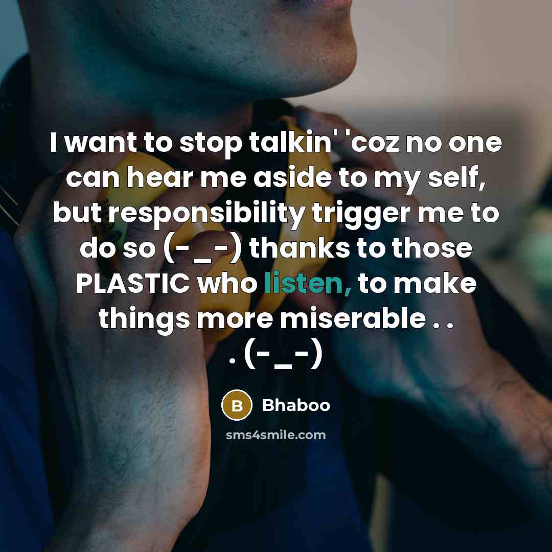 “I want to stop talkin' 'coz no one can hear…” quote by Bhaboo