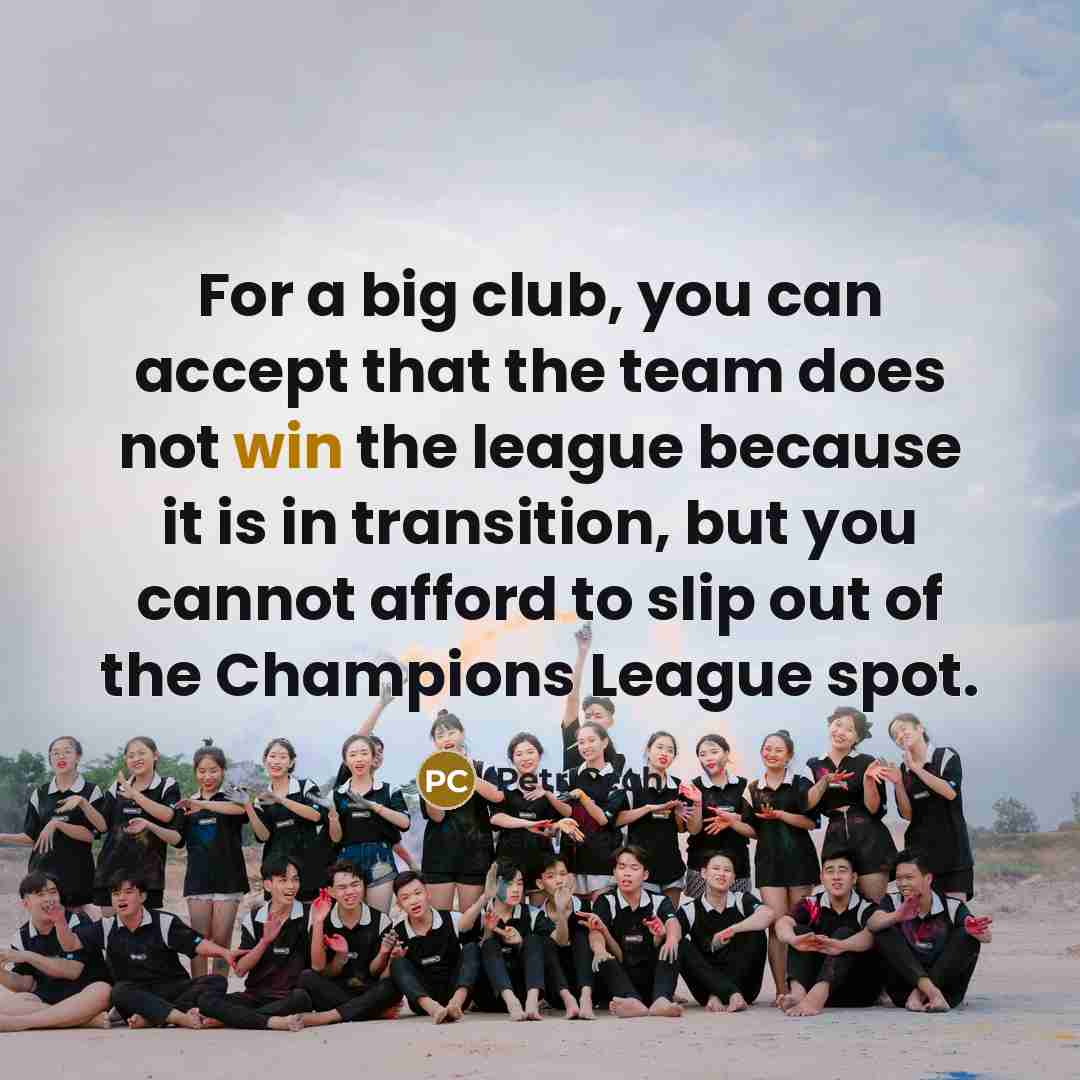“For a big club, you can accept that the team…” quote by Petr Cech