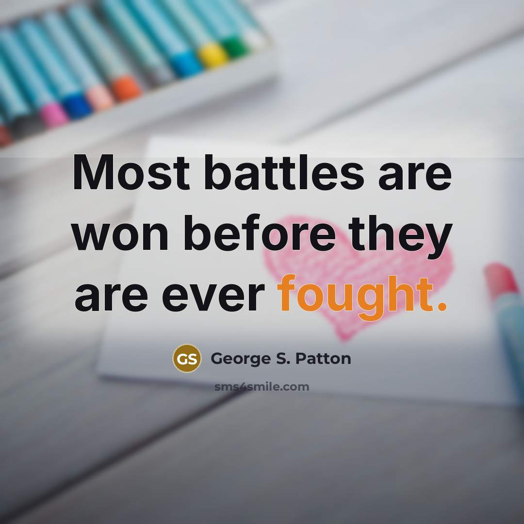 “Most battles are won before they are ever fought.…” quote by George S. Patton