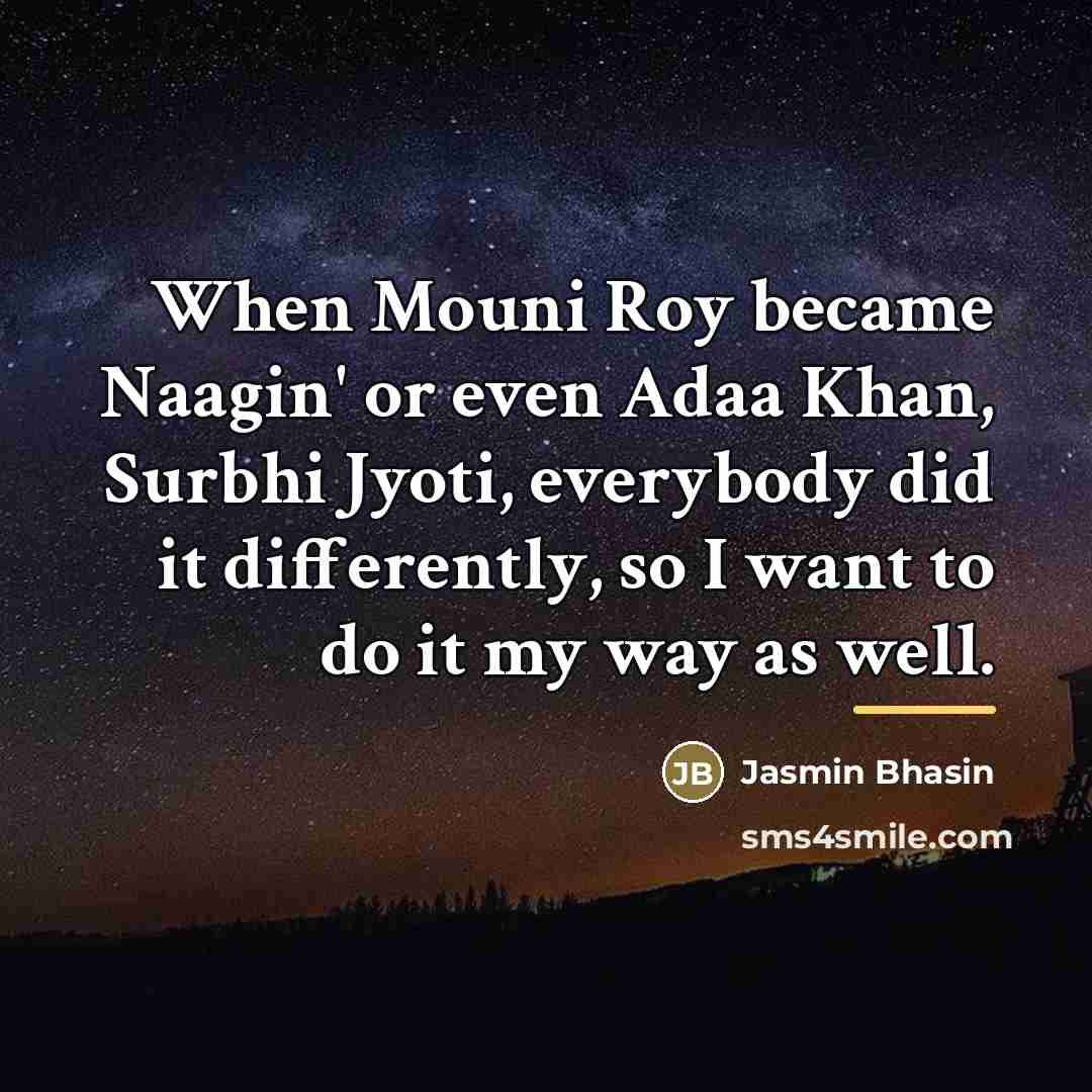 “When Mouni Roy became Naagin' or even Adaa Khan, Surbhi…” quote by Jasmin Bhasin