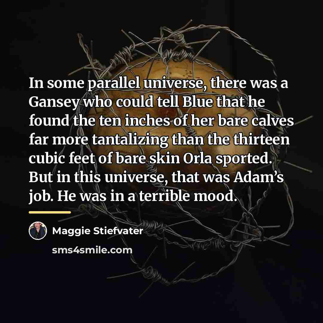 “In some parallel universe, there was a Gansey who could…” quote by Maggie Stiefvater