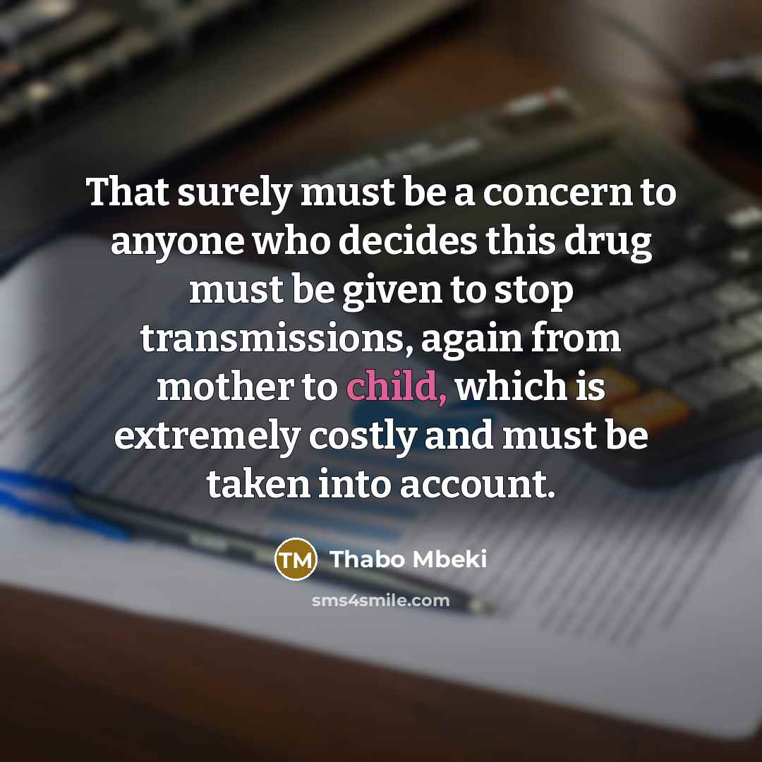 “That surely must be a concern to anyone who decides…” quote by Thabo Mbeki