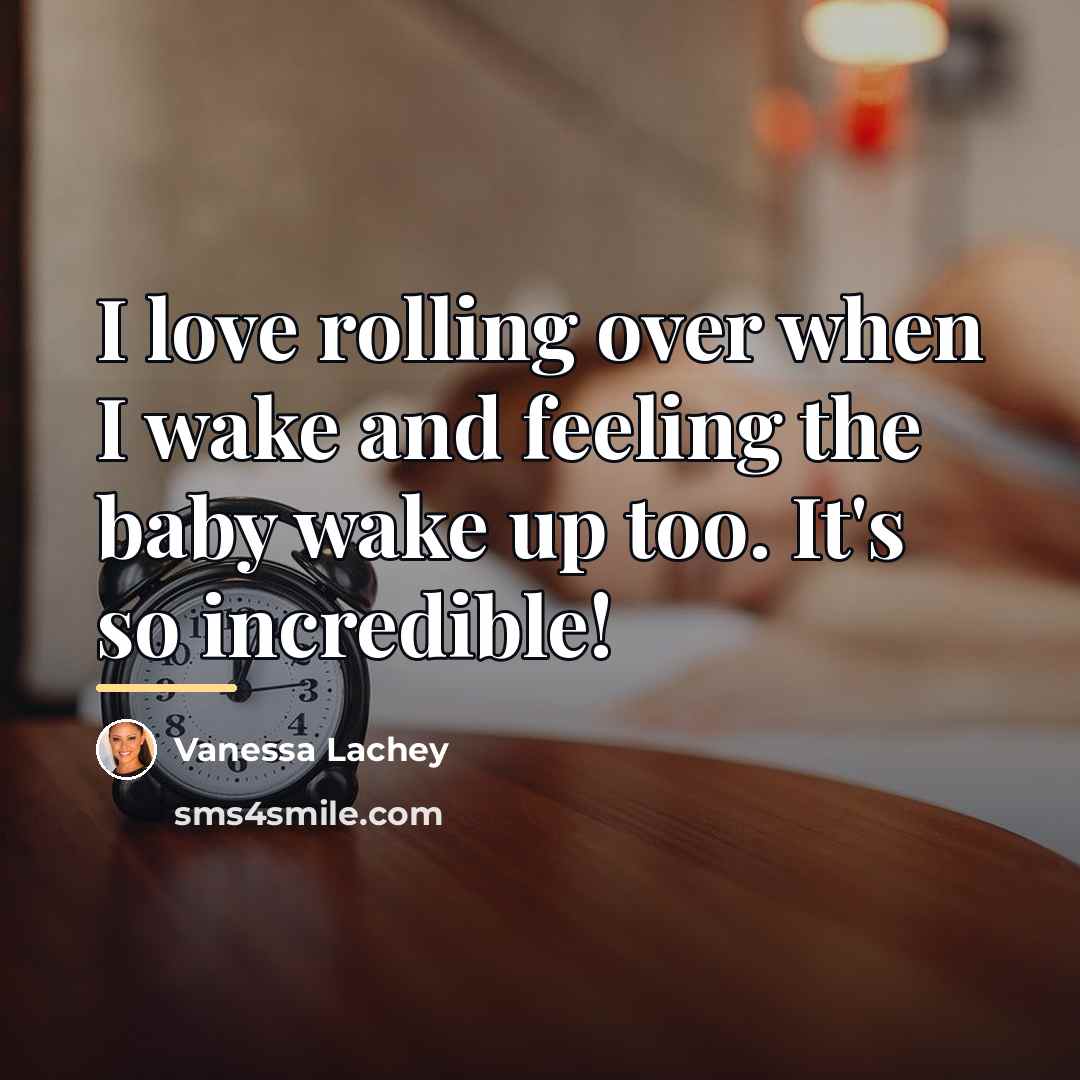 “I love rolling over when I wake and feeling the…” quote by Vanessa Lachey