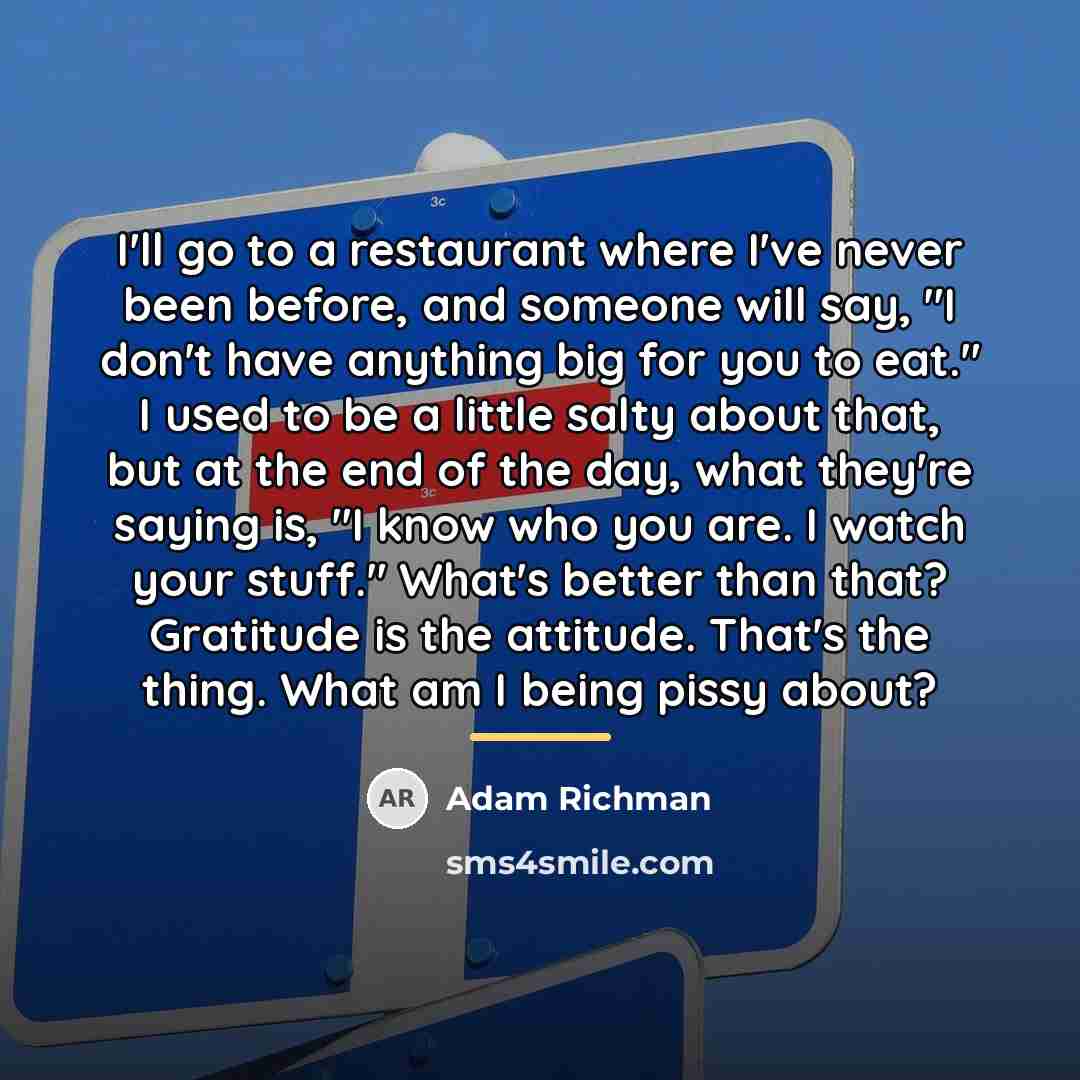 “I'll go to a restaurant where I've never been before,…” quote by Adam Richman