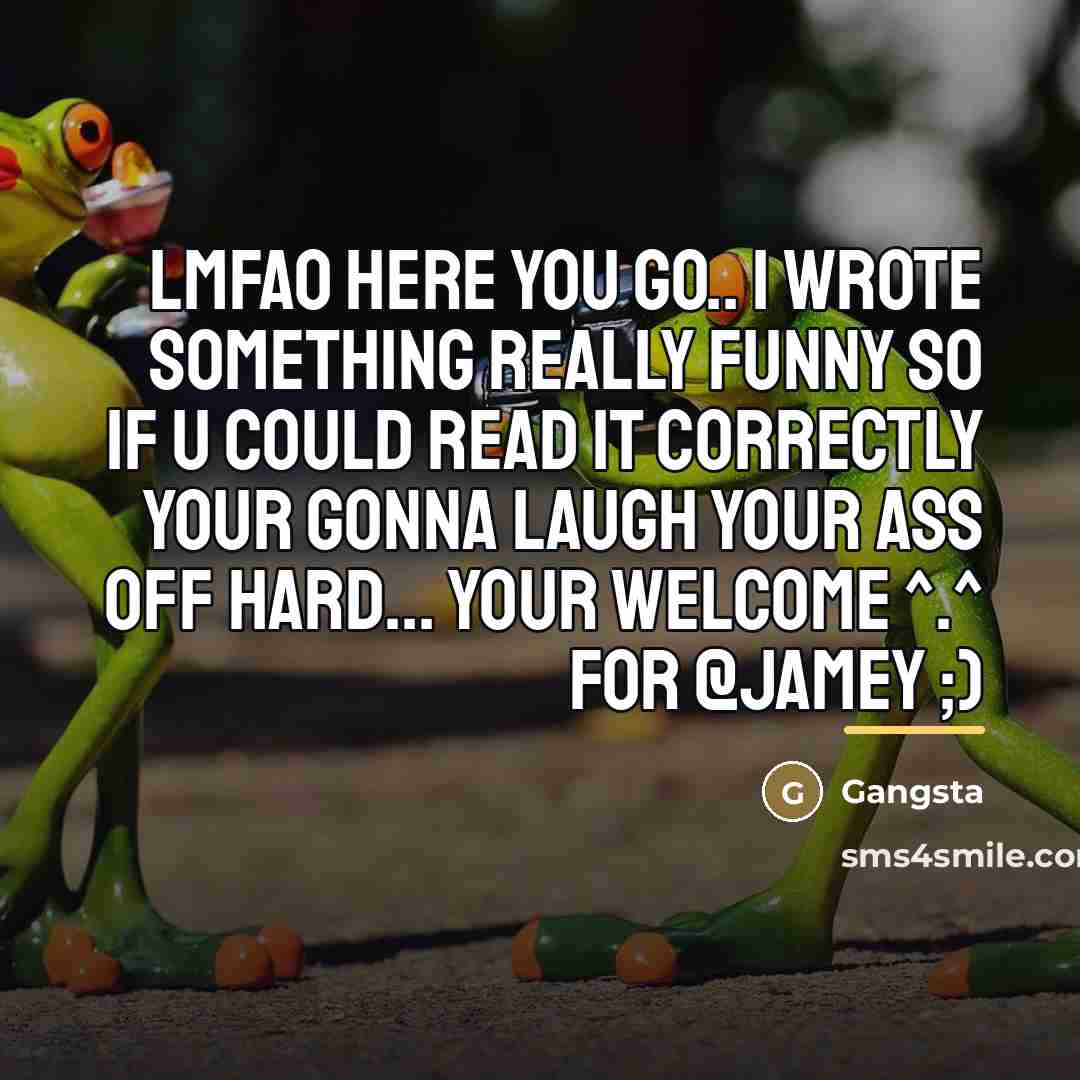 “Lmfao here you go.. I wrote something really funny so…” quote by Gangsta