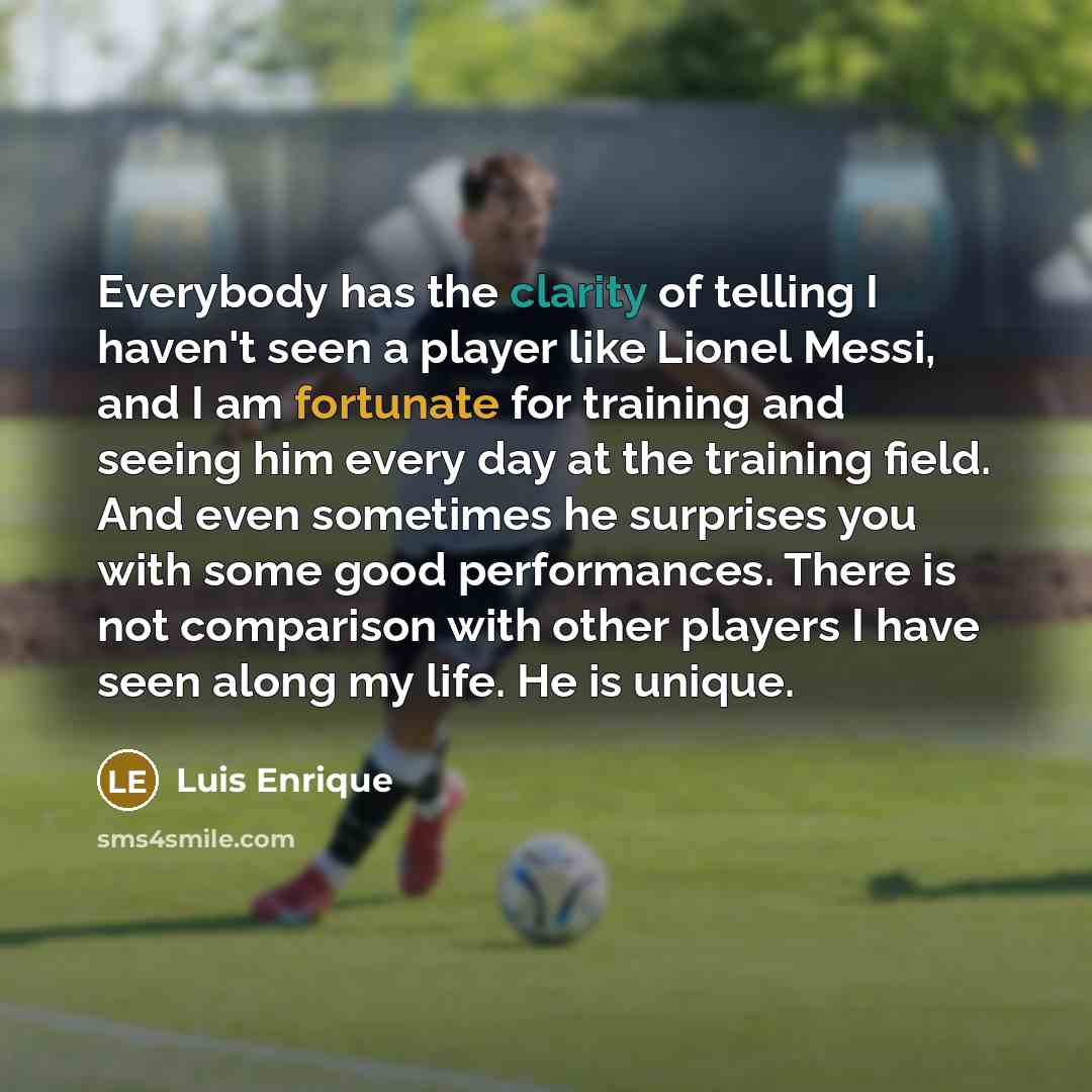 “Everybody has the clarity of telling I haven't seen a…” quote by Luis Enrique