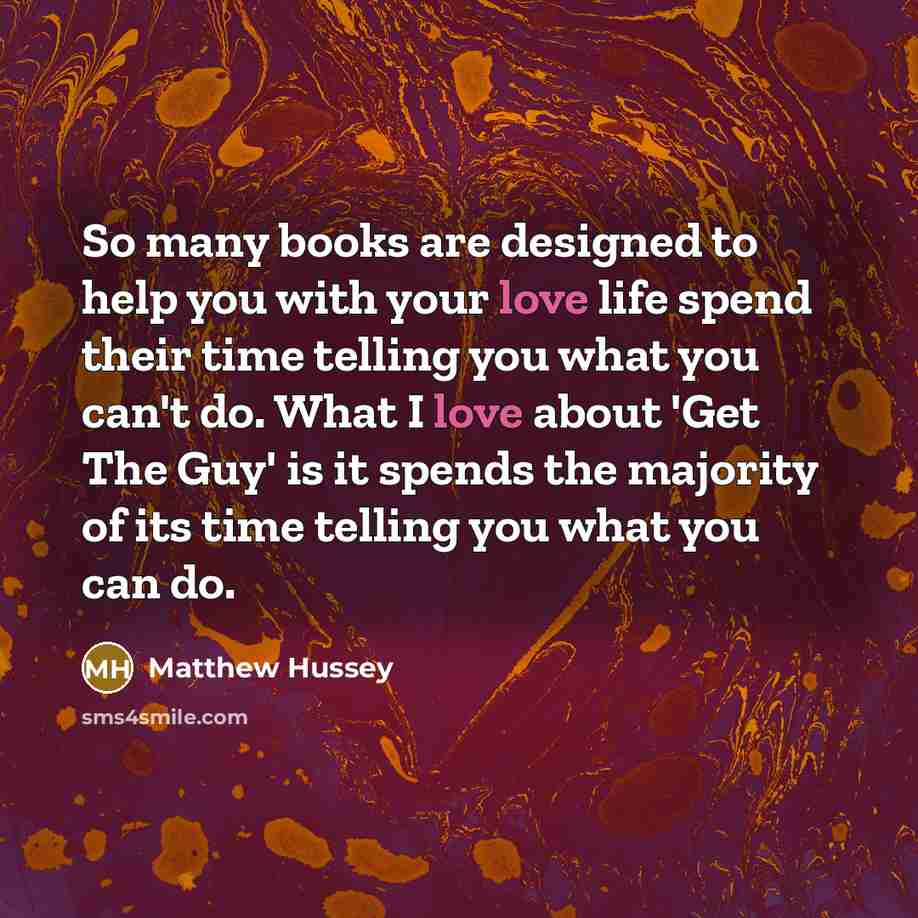 “So many books are designed to help you with your…” quote by Matthew Hussey