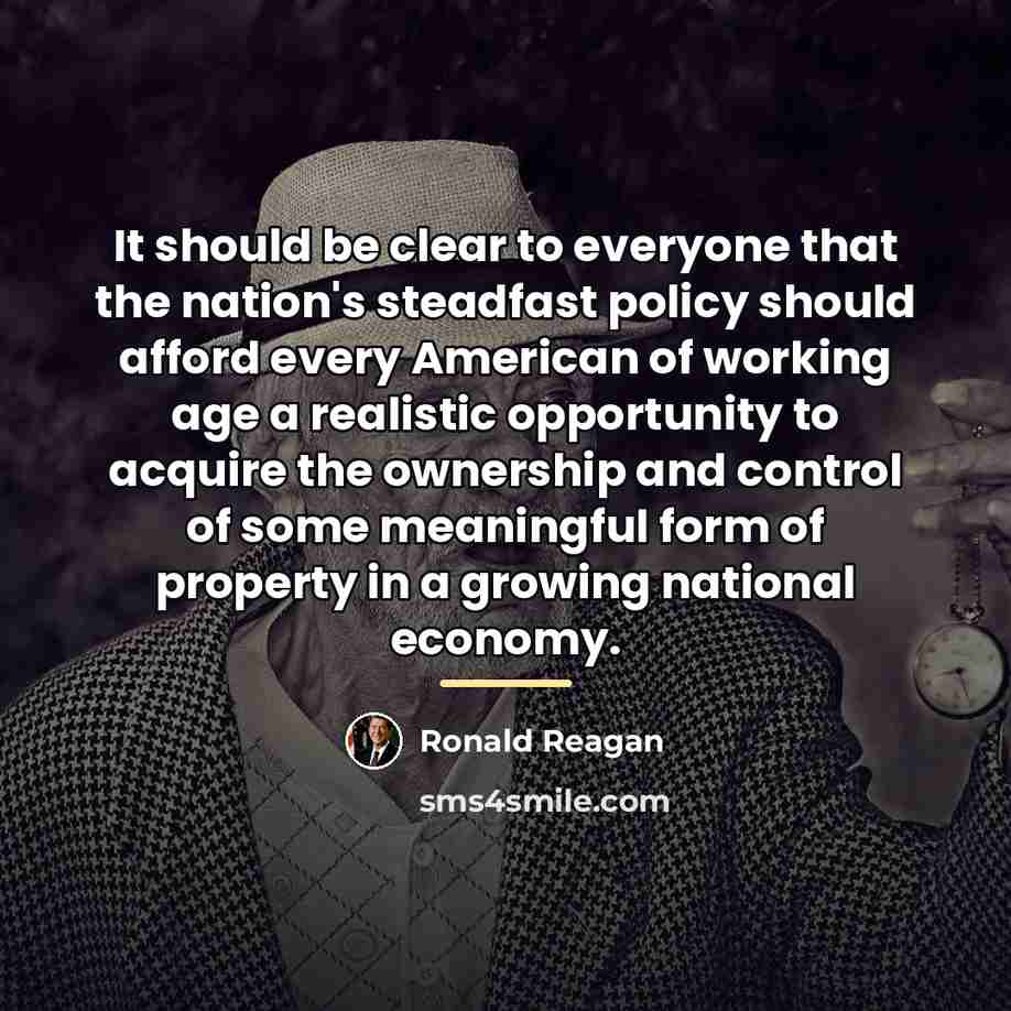 “It should be clear to everyone that the nation's steadfast…” quote by Ronald Reagan