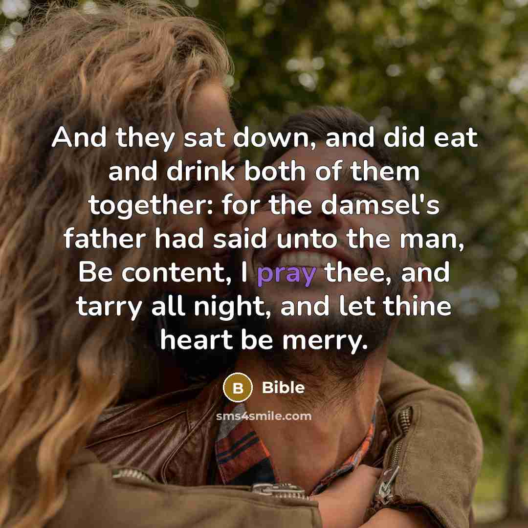 “And they sat down, and did eat and drink both…” quote by Bible