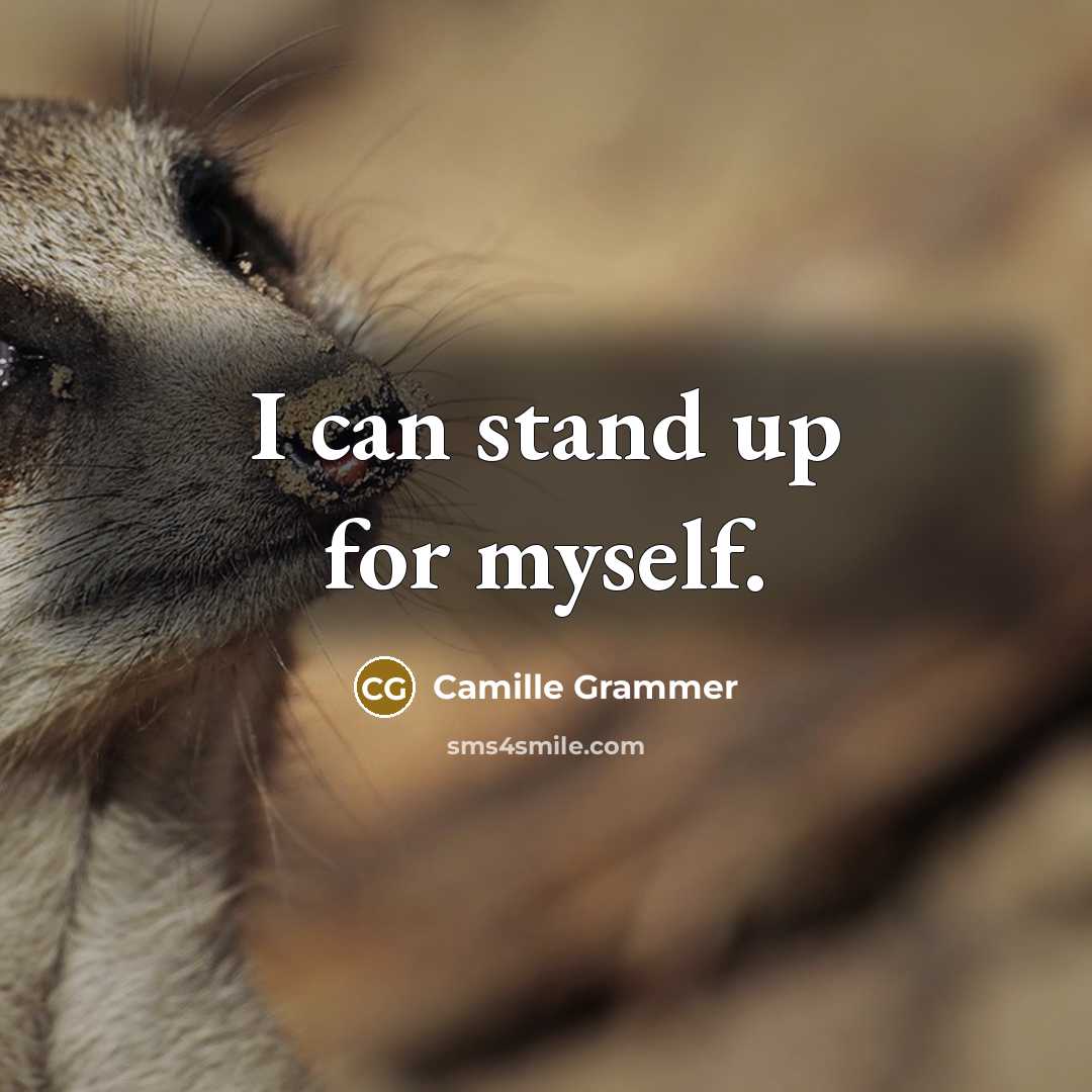 “I can stand up for myself.…” quote by Camille Grammer