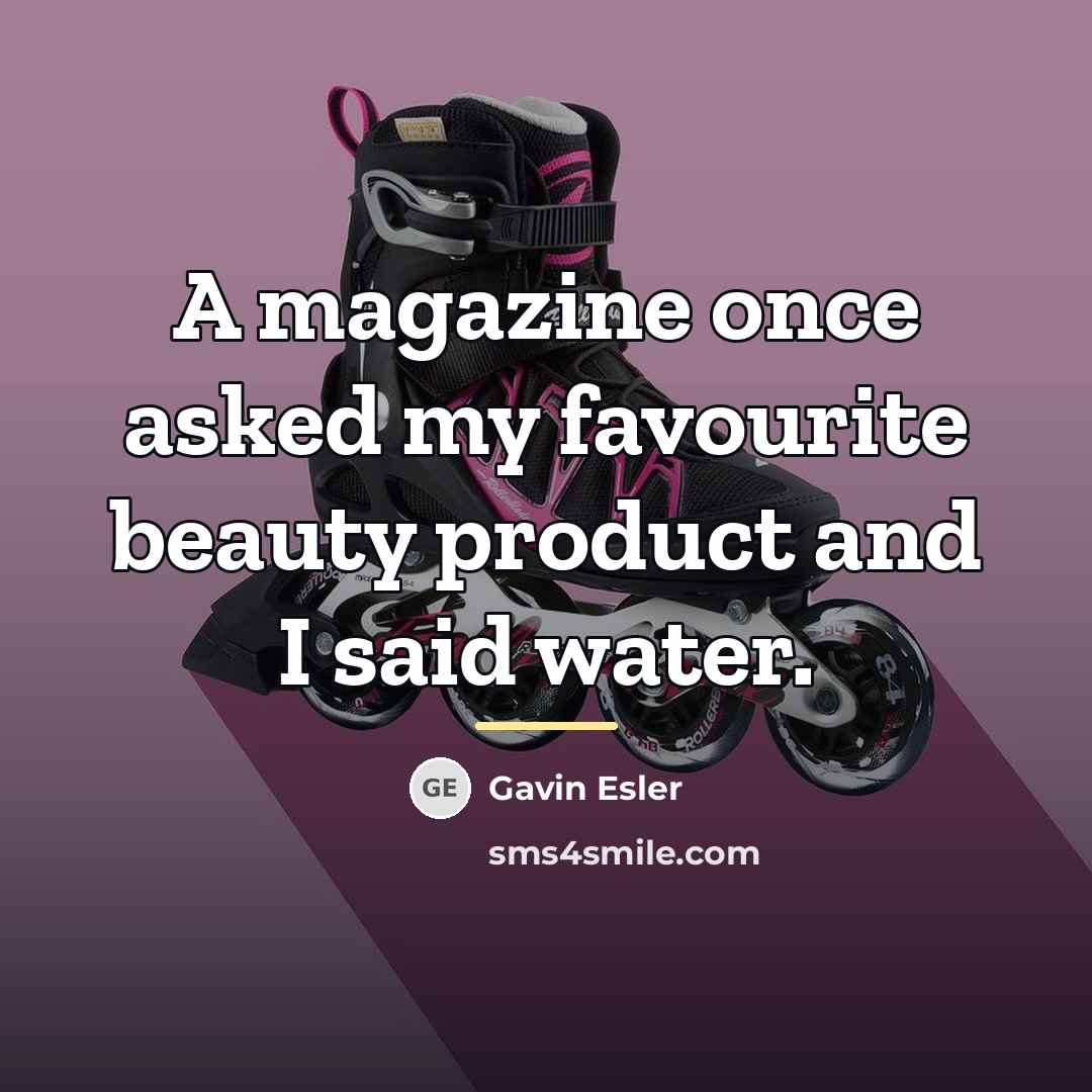 “A magazine once asked my favourite beauty product and I…” quote by Gavin Esler