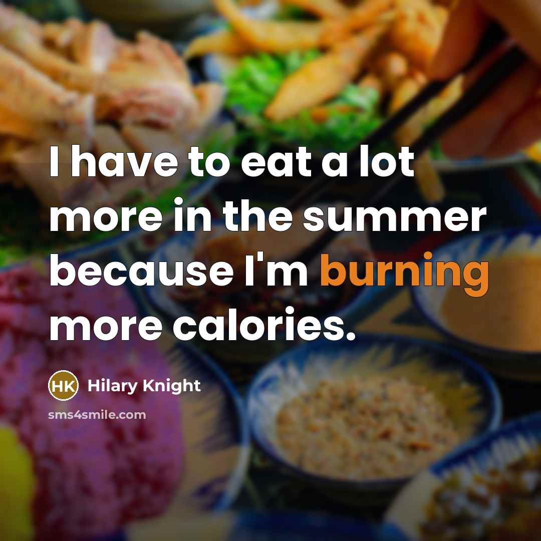 “I have to eat a lot more in the summer…” quote by Hilary Knight
