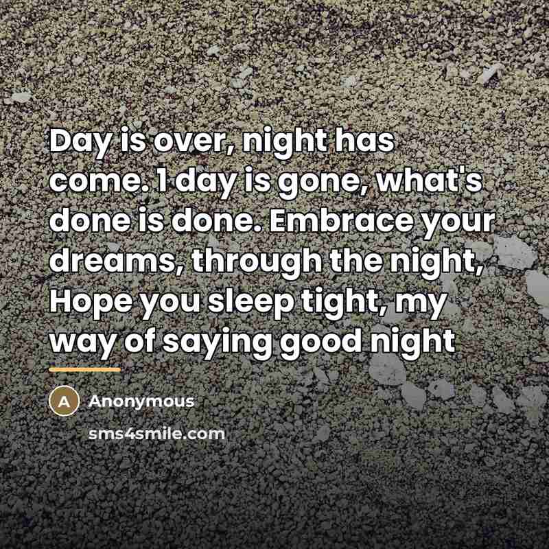 “Day is over, night has come. 1 day is gone,…” quote by Anonymous