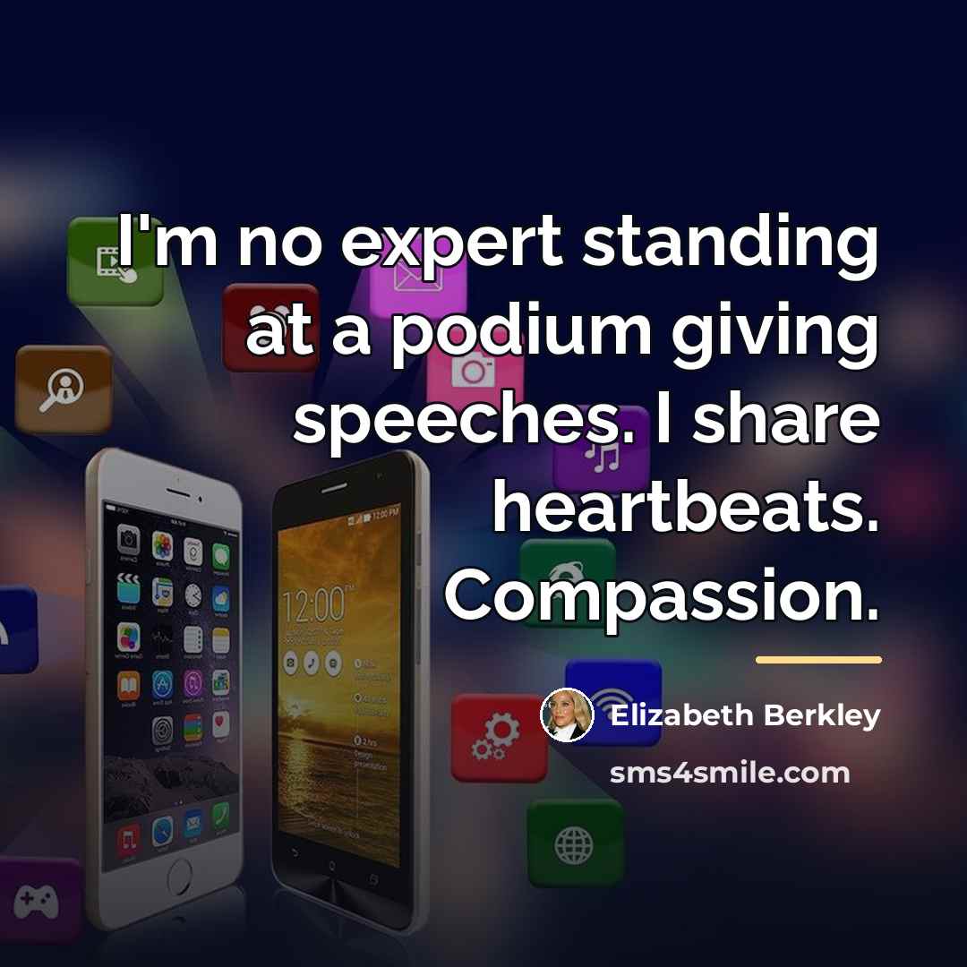 “I'm no expert standing at a podium giving speeches. I…” quote by Elizabeth Berkley
