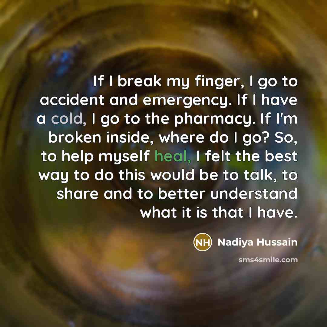 “If I break my finger, I go to accident and…” quote by Nadiya Hussain