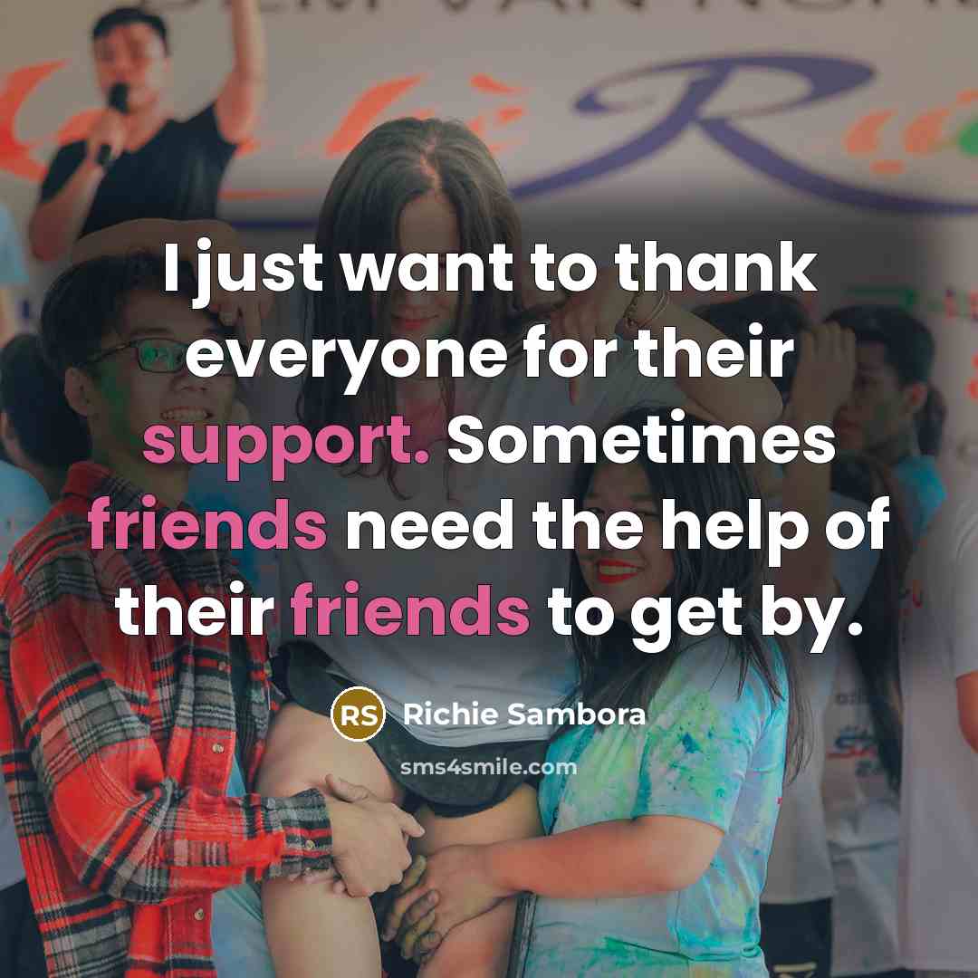 “I just want to thank everyone for their support. Sometimes…” quote by Richie Sambora