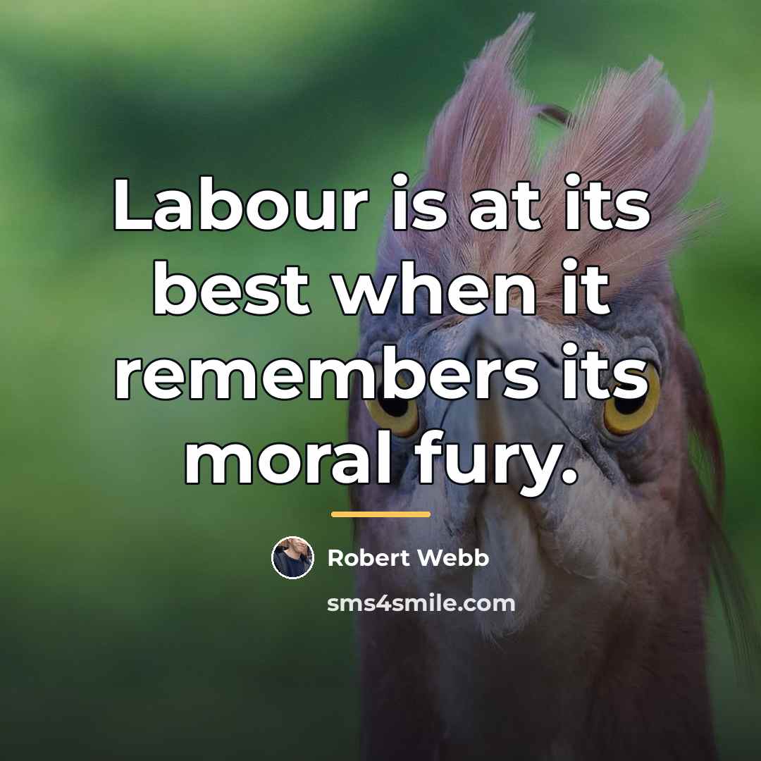 “Labour is at its best when it remembers its moral…” quote by Robert Webb