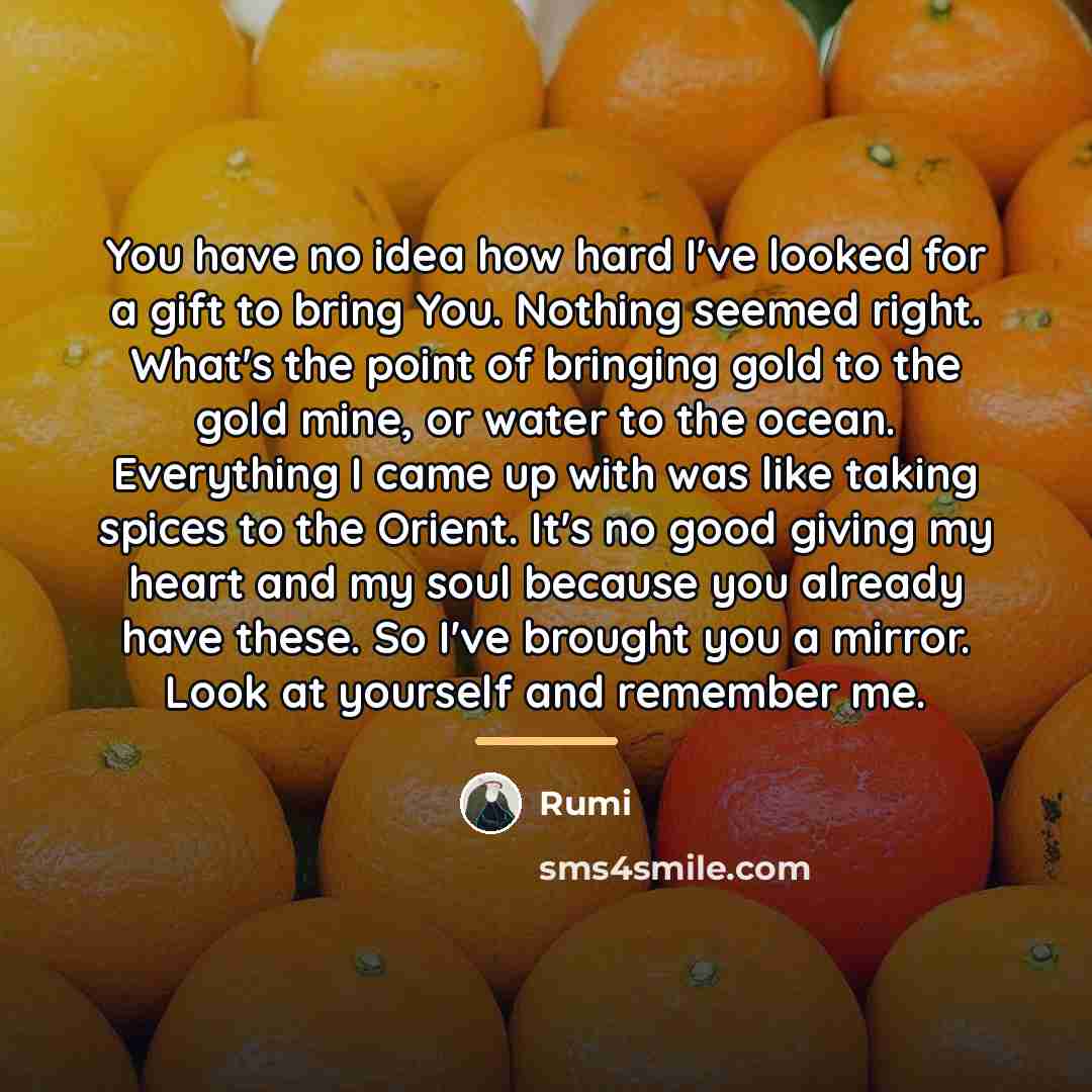 “You have no idea how hard I've looked for a…” quote by Rumi