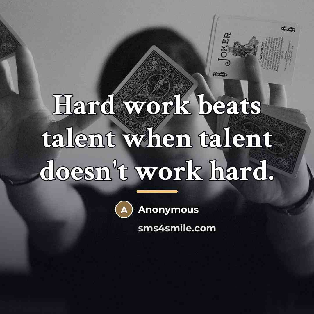 “Hard work beats talent when talent doesn't work hard.…” quote by John M. Davis