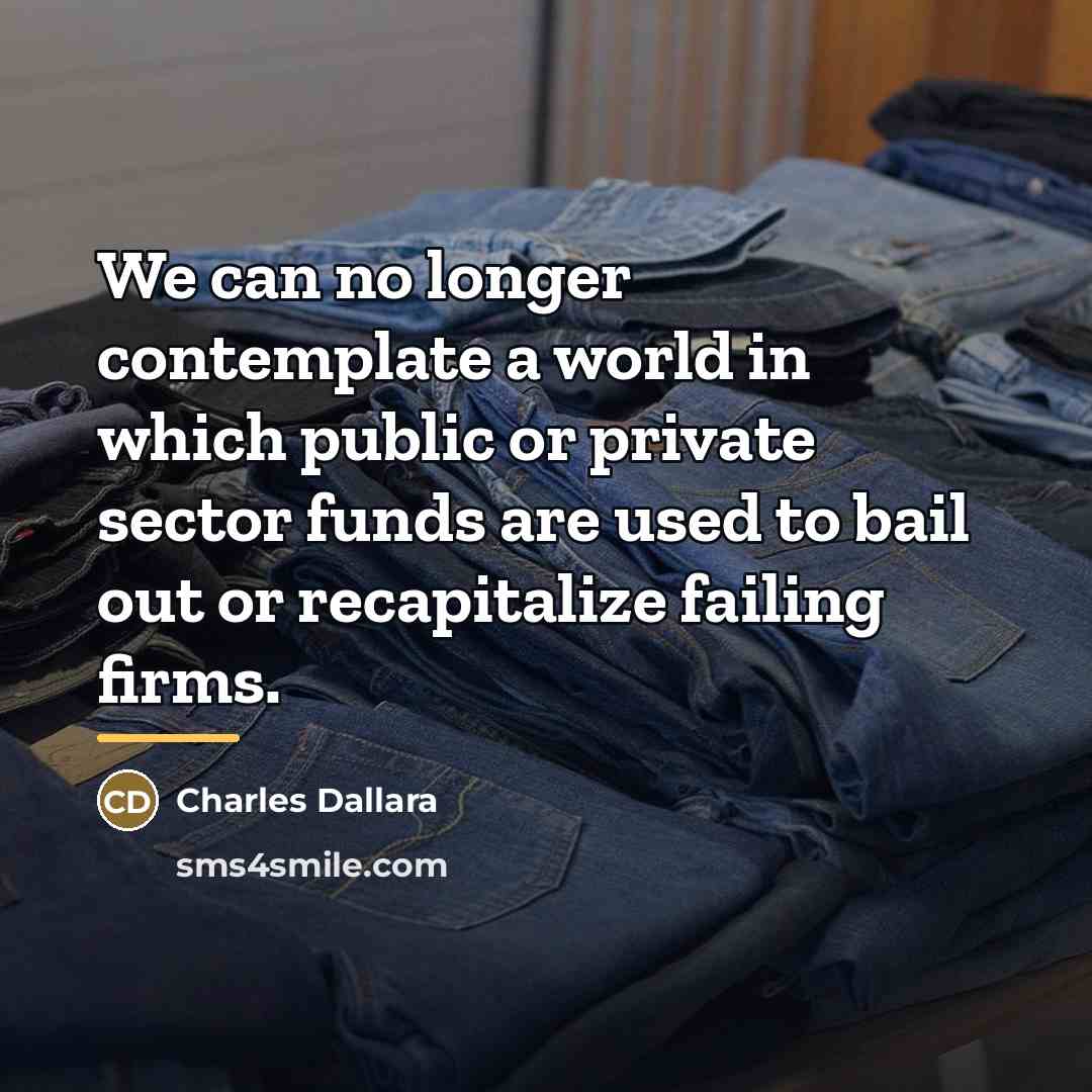 “We can no longer contemplate a world in which public…” quote by Charles Dallara