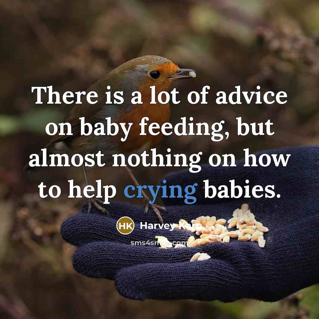 “There is a lot of advice on baby feeding, but…” quote by Harvey Karp