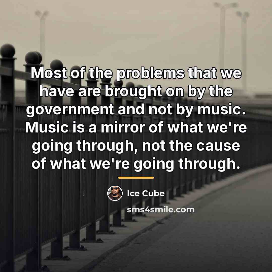 “Most of the problems that we have are brought on…” quote by Ice Cube